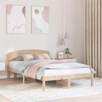 vidaXL Bedframe met hoofdbord 120x190 cm van massief grenenhout