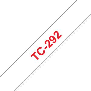 Brother TC-292 Labeltape Tapekleur: Wit Tekstkleur: Rood 9 mm 7.7 m