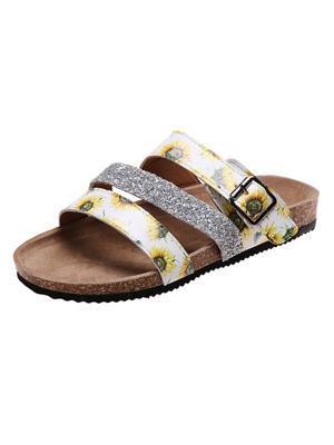 Zonnebloem Glitter Gesp Birkenstock Slippers