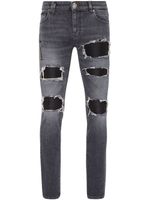 Philipp Plein mid-rise distressed jeans - Noir