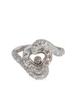 Chopard Pre-Owned bague en or blanc 18ct pavé de diamants - Argent