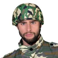 Carnaval verkleed soldaten/leger Helm - camouflage print - voor volwassenen