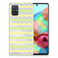 Samsung Galaxy A71 TPU bumper Waves Yellow