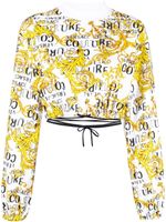 Versace Jeans Couture haut crop à motif baroque - Blanc