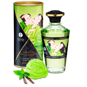 Shunga -Verwarmende Massage Olie 100ml met smaak