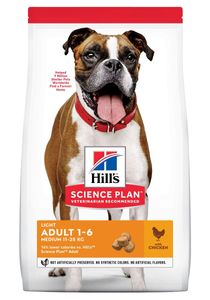 Hill&apos;s Science Plan Hond Adult Light Medium Kip 14kg