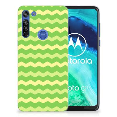 Motorola Moto G8 TPU bumper Waves Green Motorola Moto G8 TPU bumper Waves Green
