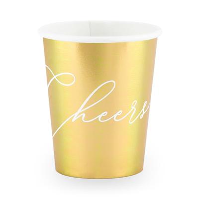 Bekertjes Cheers goud (6st)