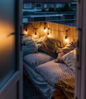 Ledr buiten feestverlichting zwart - 10 Edison LED lampen (5 m) & stekker (3 m) - Premium Patio Lights  - Waterdicht