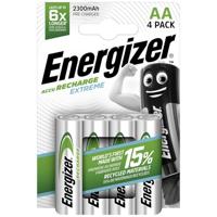 Energizer Nimh Aa 1.2 V Extreme 2300 mAh oplaadbare stylusbatterijen (4 stuks)
