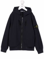 Stone Island Junior veste zippée à capuche - Bleu