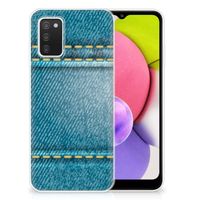 Samsung Galaxy A03S Silicone Back Cover Jeans - thumbnail