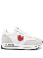 Love Moschino sandales en cuir artificiel à patch cœur - Blanc