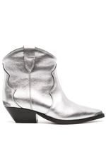 ISABEL MARANT Dewina leather ankle boots - Argent