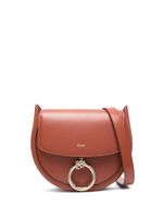 Chloé small Arlene leather crossbody bag - Marron - thumbnail