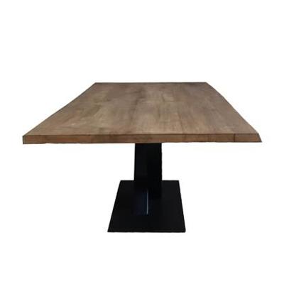 Old Inn - Boomstamtafel Eiken Bruin 220x100cm met V Poot