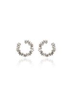 Suzanne Kalan boucles d'oreille en or 18ct ornées de diamants - WHITE GOLD - thumbnail