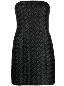 ROTATE BIRGER CHRISTENSEN robe courte en cuir à design sans manches - Noir