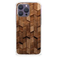 Stevig Telefoonhoesje voor iPhone 15 Pro Max Wooden Cubes - thumbnail