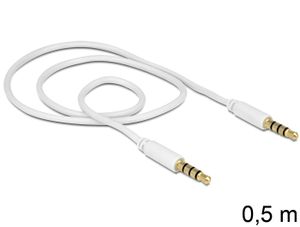 Delock 83439 Kabel Stereo Jack 3,5 mm 4-pins male > male 0,5 m