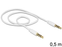 Delock 83439 Kabel Stereo Jack 3,5 mm 4-pins male > male 0,5 m - thumbnail