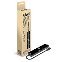 Club 3D CSV-1599 USB4™ Gen3x2 Type-C, 6-in-1 hub met HDMI™ 8K60Hz of 4K120Hz, 2xUSB Type-A (10G), Ethernet RJ45(2.5G) en 2xUSB Type-C, 1x Data (10G) en 1xPD3.0 opladen 100 watt