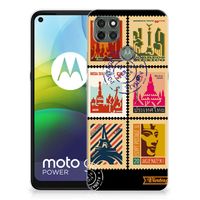 Motorola Moto G9 Power Siliconen Back Cover Postzegels - thumbnail