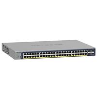 NETGEAR 52-poorts PoE Gigabit Ethernet Smart Switch (GS752TP): beheerd, optioneel Insight Cloud-beheer, 48 PoE+ bij 380 W, 4 1G SFP, desktop- of rackmontage