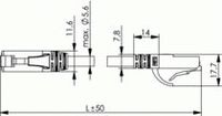 Telegärtner L00000E0069 RJ45 Netwerkkabel, patchkabel CAT 5e U/UTP 1.00 m Groen Vlambestendig, Halogeenvrij 1 stuk(s) - thumbnail