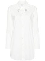 Giuseppe Di Morabito robe-chemise à coupe courte - Blanc