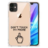 Apple iPhone 11 Anti Shock Case Finger Don't Touch My Phone