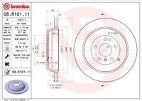 Remschijf BREMBO, Remschijftype: Massief, u.a. für Mercedes-Benz