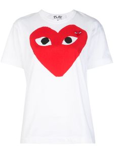 Comme Des Garçons Play t-shirt imprimé à patch logo - Blanc