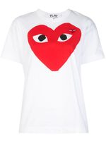 Comme Des Garçons Play t-shirt imprimé à patch logo - Blanc - thumbnail