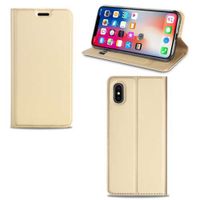 Apple iPhone Xs Max Hoesje Goud met Pashouder - thumbnail