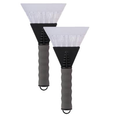 2x stuks Autoraam ijskrabbers met breed vlak van 13 cm grijs 2x stuks Autoraam ijskrabbers met breed vlak van 13 cm grijs