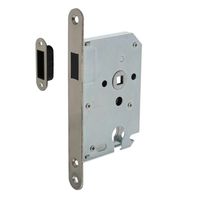 INTERSTEEL Woningbouw magneet cilinder dag- en nachtslot 55mm, voorplaat afgerond rvs, 20x175, doorn 50mm incl. | Mtools