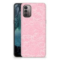 Nokia G21 | G11 TPU Case White Flowers - thumbnail