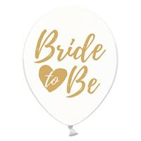 Premium Sterke Ballonnen - Bruid te zijn, Crystal Clear en Goud, Hen Party Bruidsdouche Decoratie Ballonnen 30cm