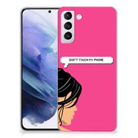 Samsung Galaxy S21 Plus Silicone-hoesje Woman Don't Touch My Phone