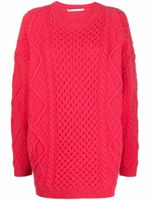 Stella McCartney pull Aran à encolure ronde - Rose