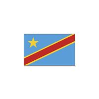 Gevelvlag/vlaggenmast vlag Congo 90 x 150 cm   - - thumbnail