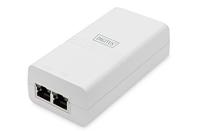 DIGITUS Gigabit Ethernet PoE Injector - Actieve Midspan - PoE Standaard 802.3af - 15.4 W PoE budget - IP40 standaard - 100m bereik - kleine behuizing - wit