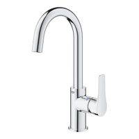 GROHE Eurosmart waterbesparende wastafelkraan l-size met ketting chroom 23743003