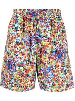 DSQUARED2 short de sport à fleurs - Blanc - thumbnail