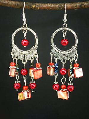 Boho Schelp oorbellen