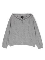 Givenchy Kids patterned-jacquard knitted cardigan - GREY