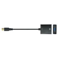 LogiLink UA0231 USB / VGA Adapter [1x USB 3.2 Gen 1 stekker A (USB 3.0) - 1x VGA-bus] Zwart 10.00 cm - thumbnail