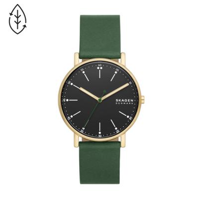 Horlogeband Skagen SKW6861 Leder Groen 20mm
