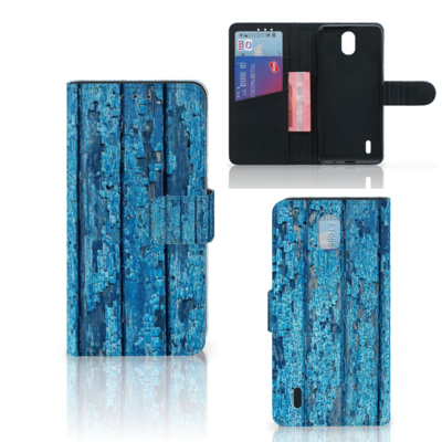 Nokia 1.3 Book Style Case Wood Blue Nokia 1.3 Book Style Case Wood Blue